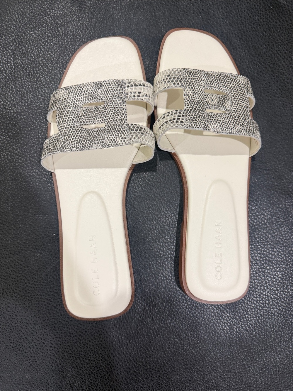 Cole Haan Cream Chrisee Slide Sandals - Picture 1 of 2